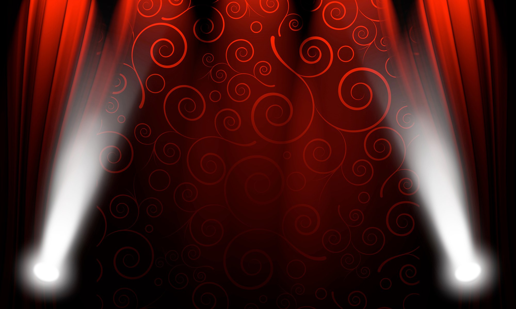 red curtain background